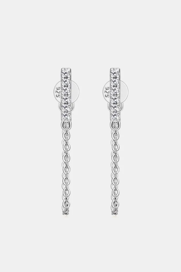 Trendsi Earrings Moissanite 925 Sterling Silver Connected Earrings
