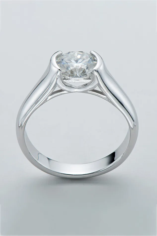 Trendsi Rings Looking Good 2 Carat Moissanite PlatinumPlated Ring