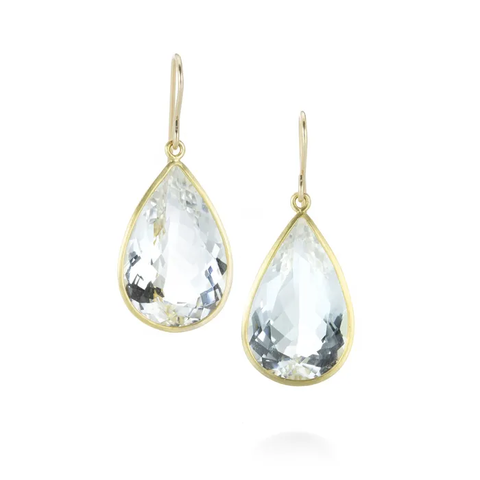 White Beryl Teardrop Earrings Maria Beaulieu Earrings