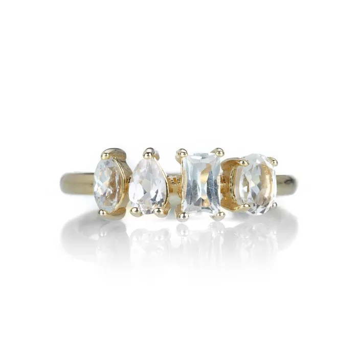 White Sapphire Story Ring Nicole Landaw Rings