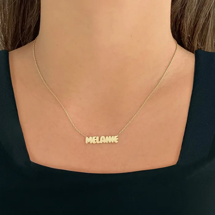 Alev Collection Necklaces Cutout Name Chain Necklace