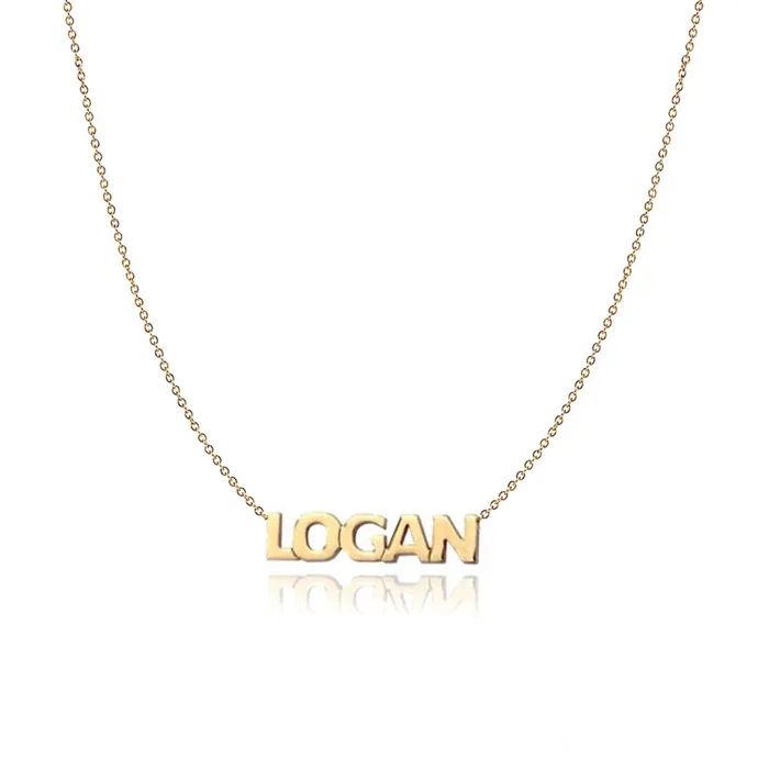 Alev Collection Necklaces Cutout Name Chain Necklace