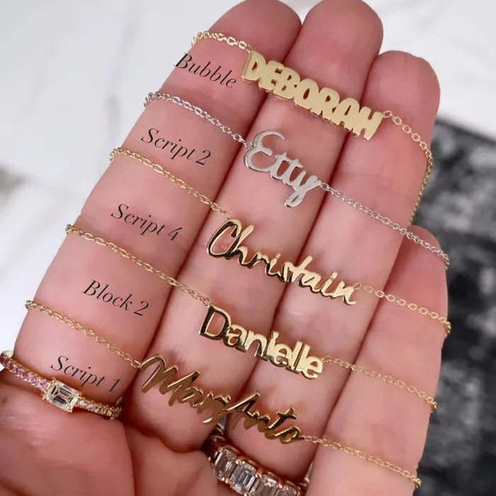 Alev Collection Necklaces Cutout Name Chain Necklace