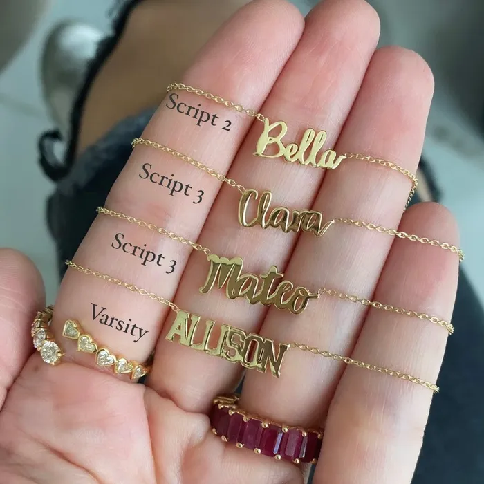 Alev Collection Necklaces Cutout Name Chain Necklace