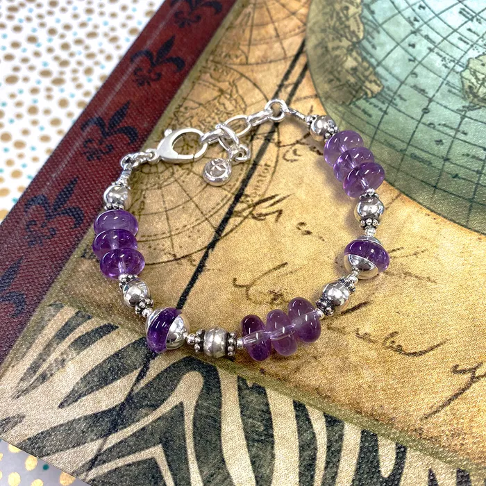 Amethyst Sterling Silver Bracelet Elisa Ilana Bracelets