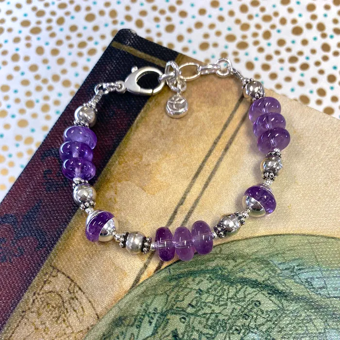 Amethyst Sterling Silver Bracelet Elisa Ilana Bracelets Amethyst Sterling Silver Bracelet Elisa Ilana Bracelets