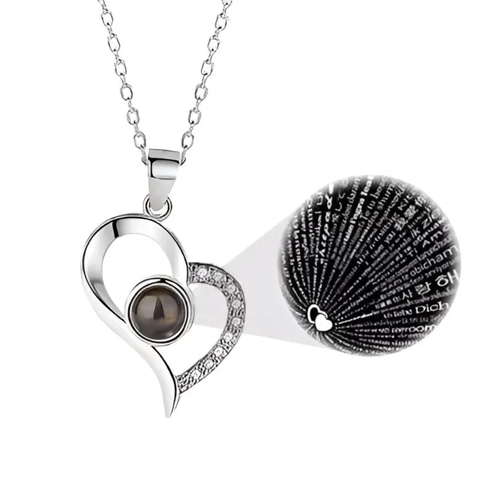 Ashley Jewels Necklaces Projection Necklace With 100 Languages