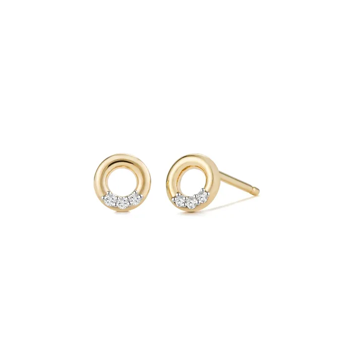 Aurelie Gi Rings LENA Open Circle Diamond Studs