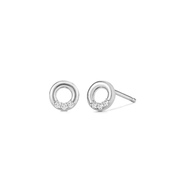 Aurelie Gi Rings LENA Open Circle Diamond Studs