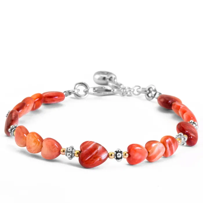 Bracelets Elisa Ilana A Little Something Spiny Oyster Heart Bracelet
