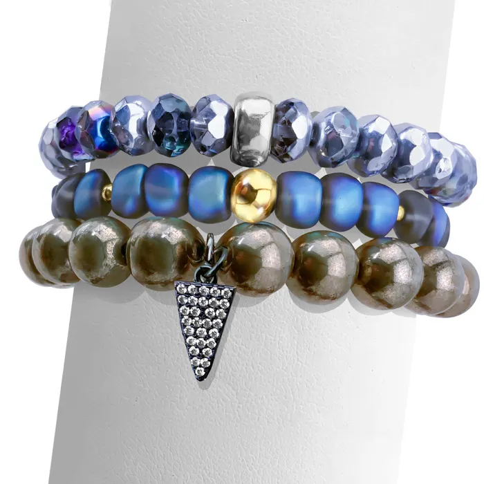 Bracelets Elisa Ilana Pyrite Party Bracelet Stack