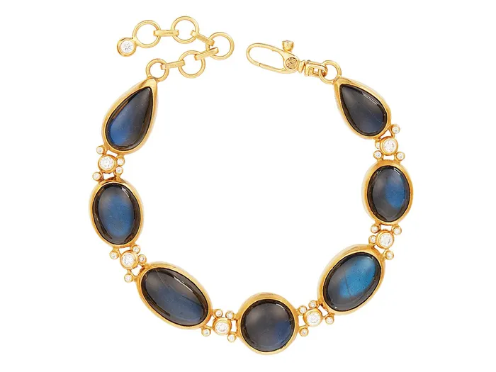 Bracelets GG GOLD OOAK GURHAN Rune Gold Labradorite All Around SingleStrand Bracelet Mixed Cabochon Shapes Bracelets GG GOLD OOAK GURHAN Rune Gold Labradorite All Around SingleStrand Bracelet Mixed Cabochon Shapes