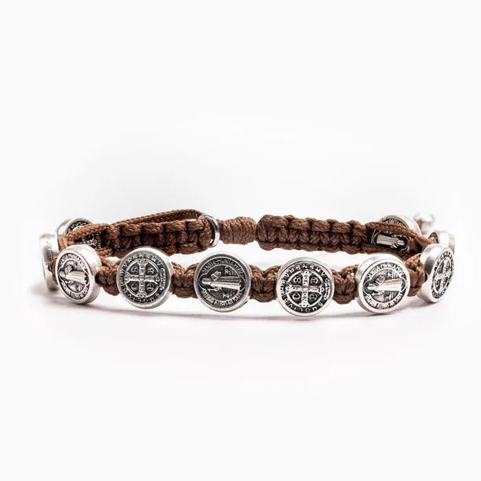 Bracelets My Saint My Hero Hope Benedictine Blessing Silver Bracelet