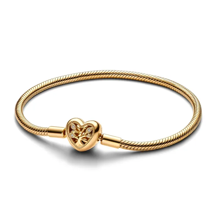 Bracelets Pandora Pandora Family Tree Heart Clasp Snake Chain Bracelet