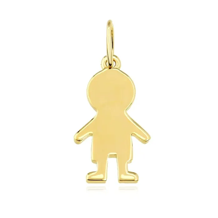 Charm Necklaces Alev Collection Gold Boy Charm
