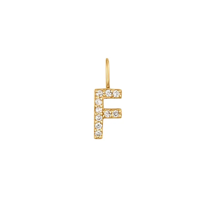 Charm Necklaces Aurelie Gi F Diamond Initial Charm