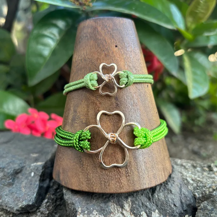 Clover Cord Bracelet Crucian Gold Bracelets