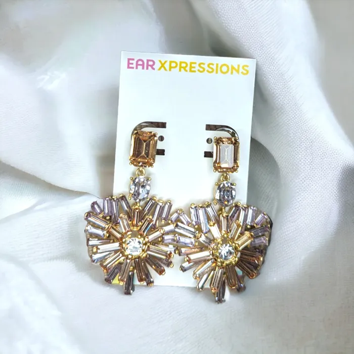 Earrings Ear Xpressions Rhinestone Heart Earrings