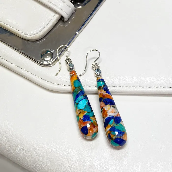 Earrings Lapis Lazuli Spiny Oyster Turquoise Earrings Elisa Ilana Earrings Lapis Lazuli Spiny Oyster Turquoise Earrings Elisa Ilana