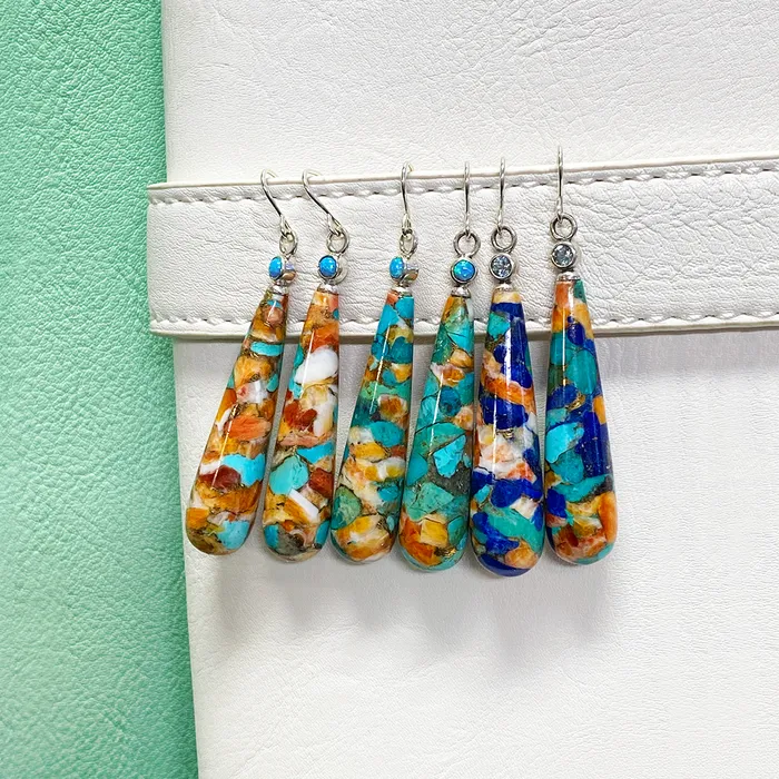 Earrings Lapis Lazuli Spiny Oyster Turquoise Earrings Elisa Ilana Earrings Lapis Lazuli Spiny Oyster Turquoise Earrings Elisa Ilana