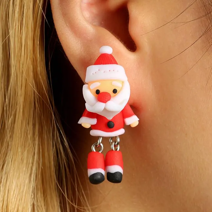 Earrings sparklingselections Crystal Claus Snowman Dangle Earrings