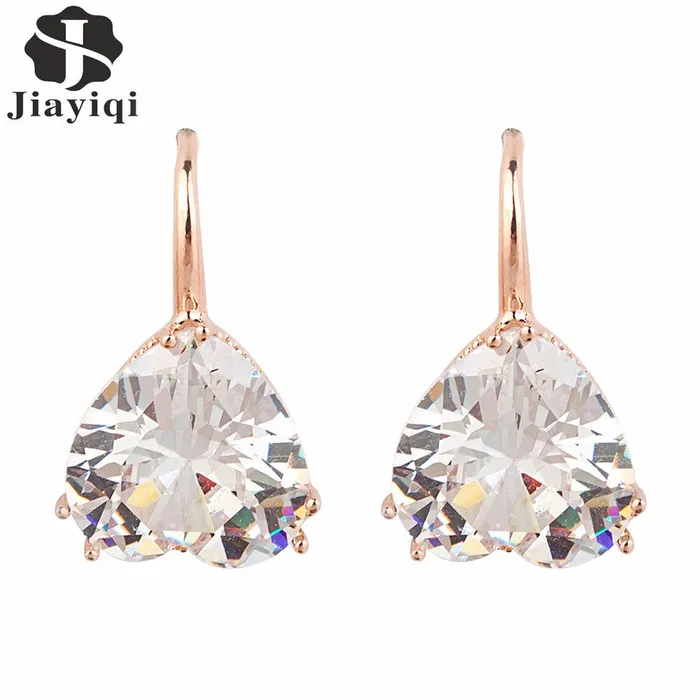 Earrings sparklingselections Crystal Heart Cubic Zircon Dangle Earrings