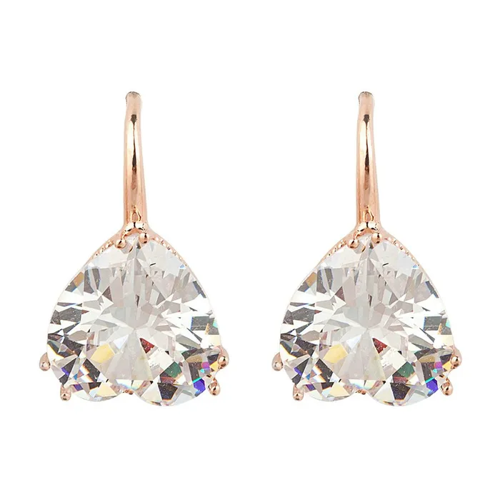 Earrings sparklingselections Crystal Heart Cubic Zircon Dangle Earrings Earrings sparklingselections Crystal Heart Cubic Zircon Dangle Earrings