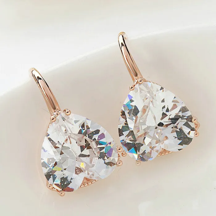 Earrings sparklingselections Crystal Heart Cubic Zircon Dangle Earrings Earrings sparklingselections Crystal Heart Cubic Zircon Dangle Earrings