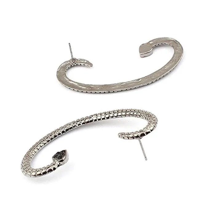 Earrings sparklingselections Snakelike Statement Silver Black Vintage Earrings for Women E110 Earrings sparklingselections Snakelike Statement Silver Black Vintage Earrings for Women E110