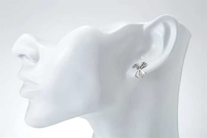 Earrings Sterling Silver Bowknot Stud Earring for Women sparklingselections Earrings Sterling Silver Bowknot Stud Earring for Women sparklingselections