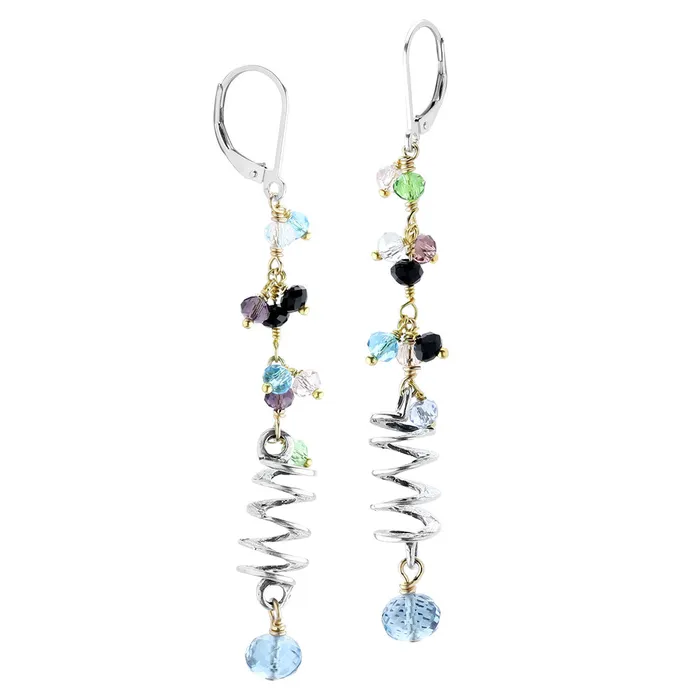 Elisa Ilana Earrings London Blue Topaz MultiColor Quartz Earrings349538