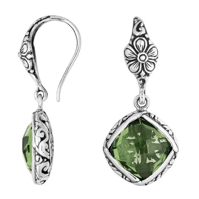 Elisa Ilana Green Amethyst Quartz Earrings Earrings