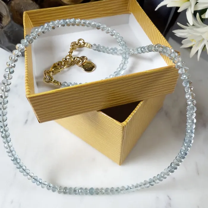 Elisa Ilana Necklaces Graduated Aquamarine Necklace