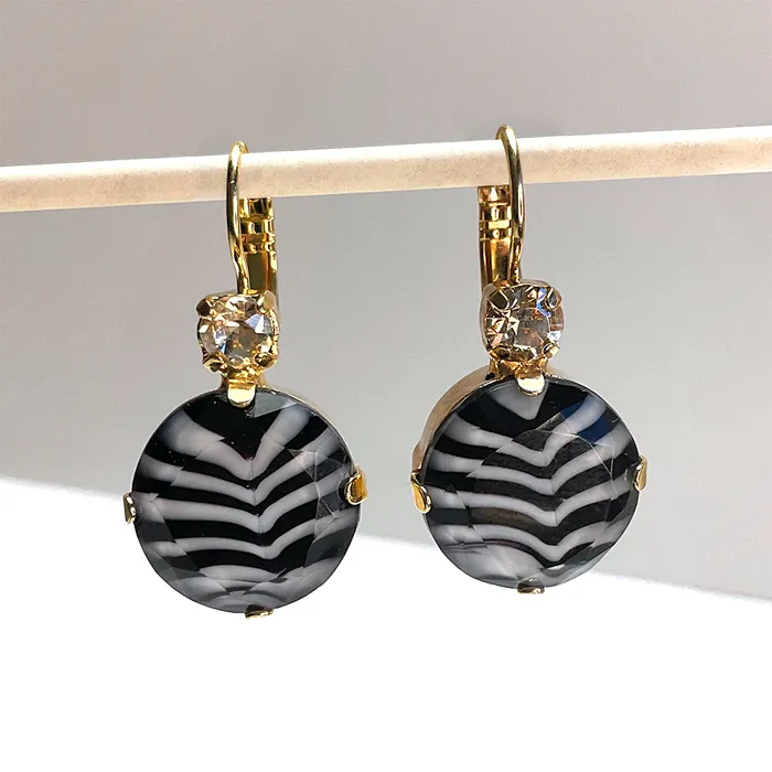 Extra Luxurious Double Stone Leverback Magic Earrings Mariana Earrings