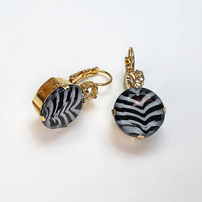 Extra Luxurious Double Stone Leverback Magic Earrings Mariana Earrings