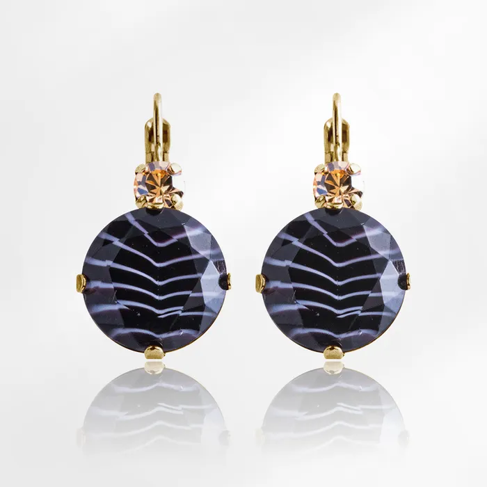 Extra Luxurious Double Stone Leverback Magic Earrings Mariana Earrings