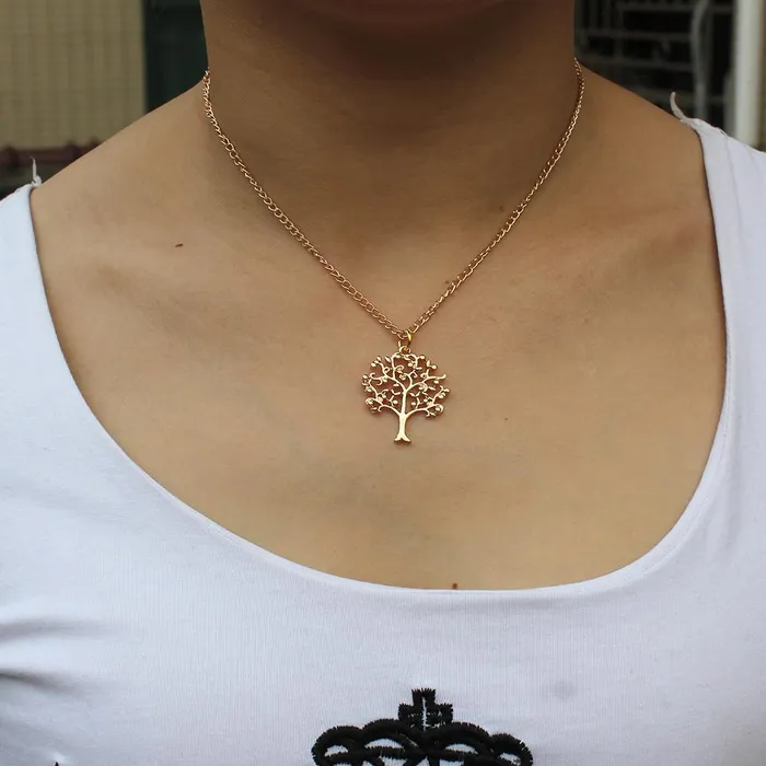 Fashion Gold Plated Rich Tree Plant Pendant Necklace sparklingselections Necklaces Fashion Gold Plated Rich Tree Plant Pendant Necklace sparklingselections Necklaces