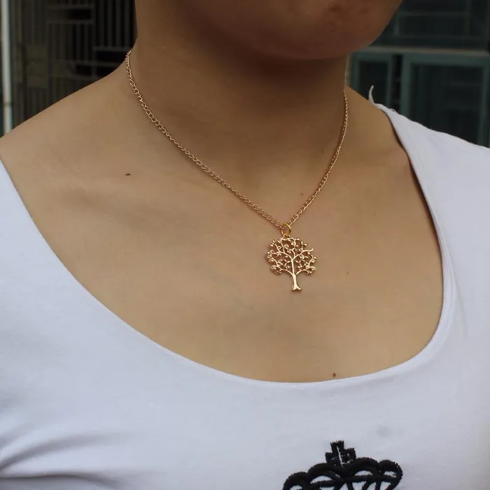 Fashion Gold Plated Rich Tree Plant Pendant Necklace sparklingselections Necklaces Fashion Gold Plated Rich Tree Plant Pendant Necklace sparklingselections Necklaces