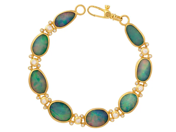 GG GOLD OOAK Bracelets GURHAN Elements Gold Opal All Around SingleStrand Bracelet Mixed Amorphous Shapes GG GOLD OOAK Bracelets GURHAN Elements Gold Opal All Around SingleStrand Bracelet Mixed Amorphous Shapes