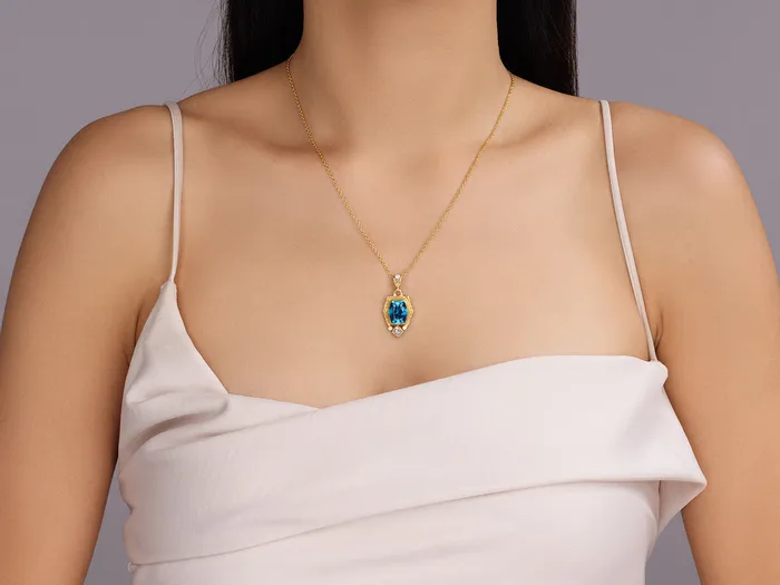 GG GOLD OOAK GURHAN Muse Gold Topaz Pendant Necklace 13x11mm Rectangle Stone set in Wide Frame Necklaces GG GOLD OOAK GURHAN Muse Gold Topaz Pendant Necklace 13x11mm Rectangle Stone set in Wide Frame Necklaces
