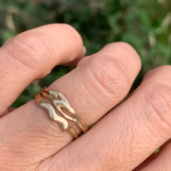 Honeysuckle band in Sterling Silver Emily Amey Jewelry Rings