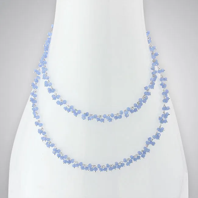 Lavender Chalcedony SS Necklace Elisa Ilana Necklaces