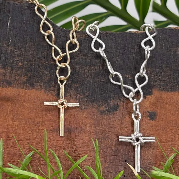 Masthead Cross Charm Crucian Gold Charm Necklaces