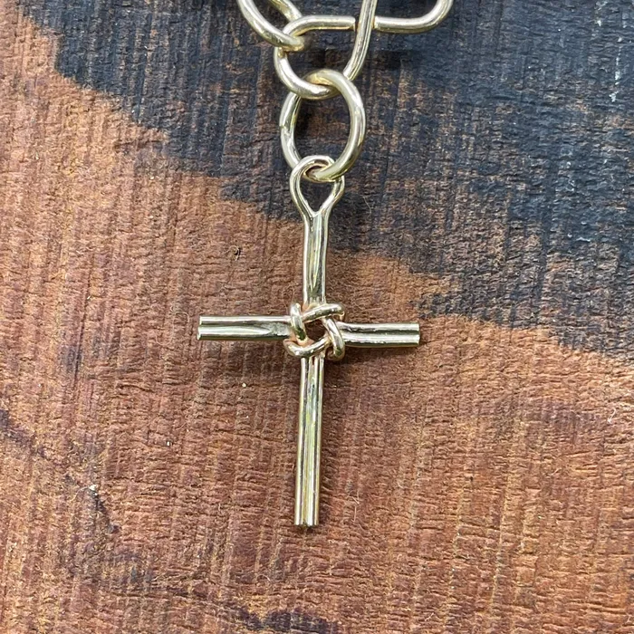 Masthead Cross Charm Crucian Gold Charm Necklaces Masthead Cross Charm Crucian Gold Charm Necklaces