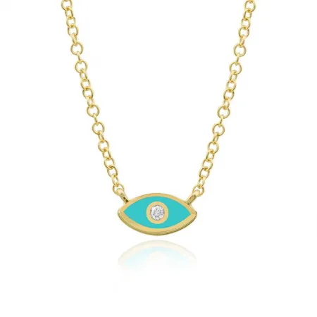 Necklaces Alev Collection Enamel Evil Eye Necklace
