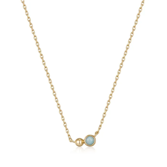Necklaces Ania Haie Spaced Out Gold Orb Amazonite Pendant Necklace