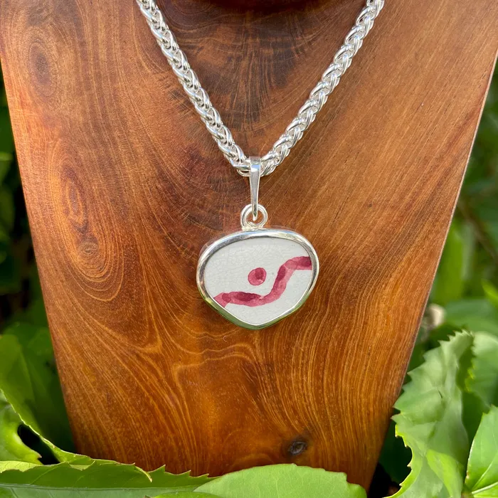 Necklaces Crimson Moon Sterling Silver Pendant Crucian Gold