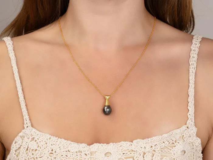 Necklaces GG GOLD OOAK GURHAN Oyster Gold Pearl Pendant Necklace 14x11mm Drop in Coiled Gold Cap Necklaces GG GOLD OOAK GURHAN Oyster Gold Pearl Pendant Necklace 14x11mm Drop in Coiled Gold Cap