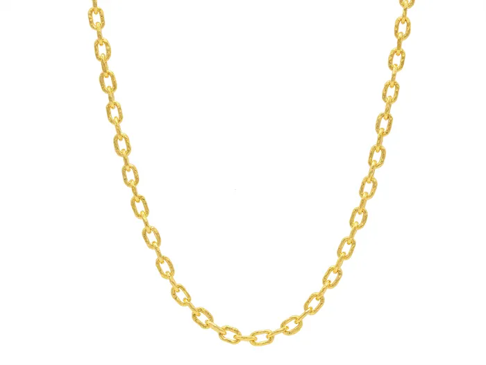 Necklaces GG GOLD TRAD GURHAN Mens Gold Link Long Necklace 25x5mm Oval Links 24 Long Necklaces GG GOLD TRAD GURHAN Mens Gold Link Long Necklace 25x5mm Oval Links 24 Long
