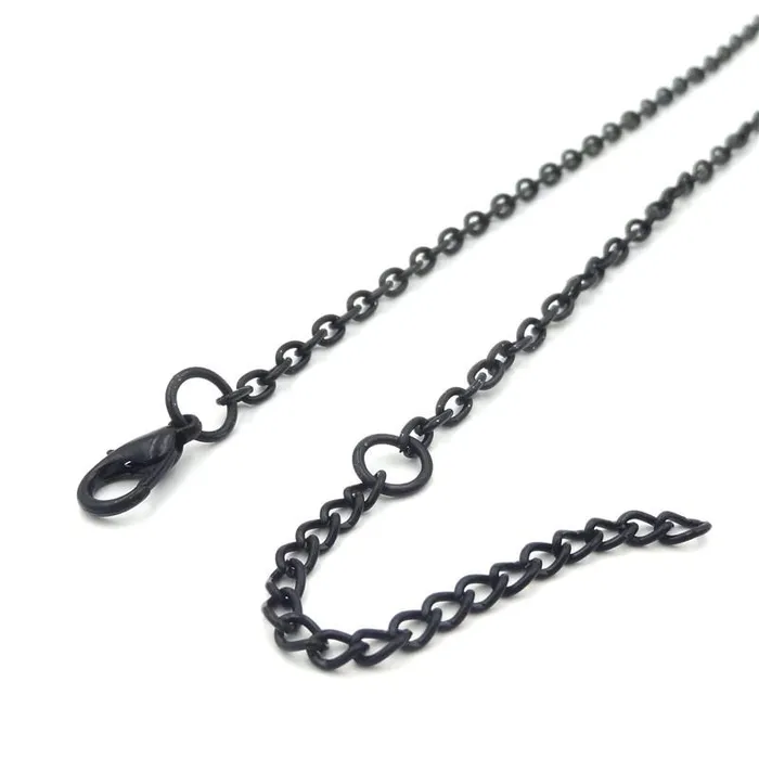 Necklaces Glass Cabochon Vintage Bronze Black Chain Necklace for Men Women sparklingselections Necklaces Glass Cabochon Vintage Bronze Black Chain Necklace for Men Women sparklingselections
